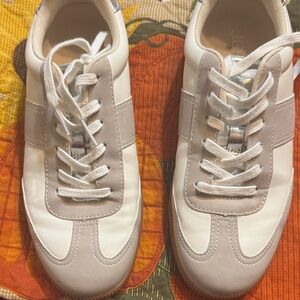 J. Crew White and Gray Women's Sneakers